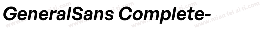 GeneralSans Complete字体转换